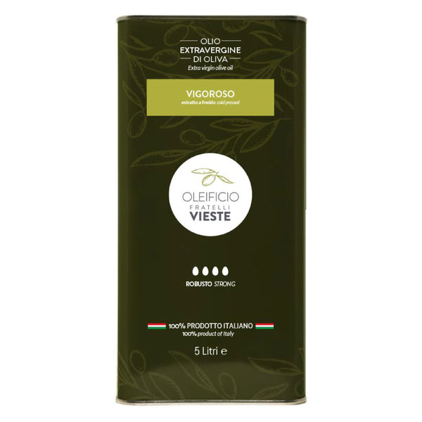 Oleificio Fratelli Vieste Vigoroso Olio Extra Vergine Di Oliva Robusto - 5Litri